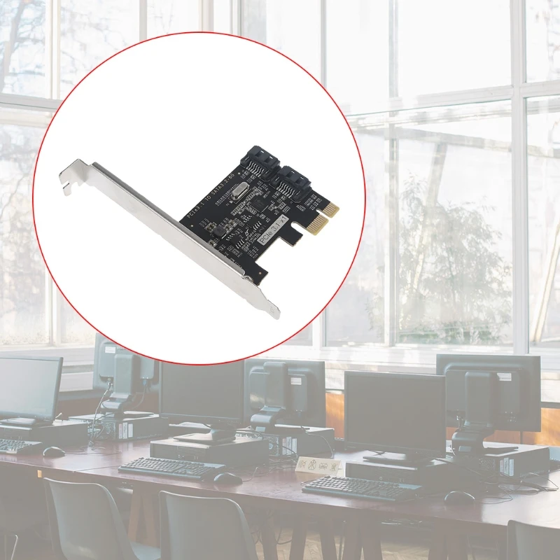 PCIE X1 на SATA3 плата расширения с двойным портом SATA PCI Express контроллер адаптер для Windows