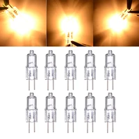 10pcs g4 12v halogen light bulbs capsule warm white led lamps 10w20w 2 pins easy to install halogen bulbs