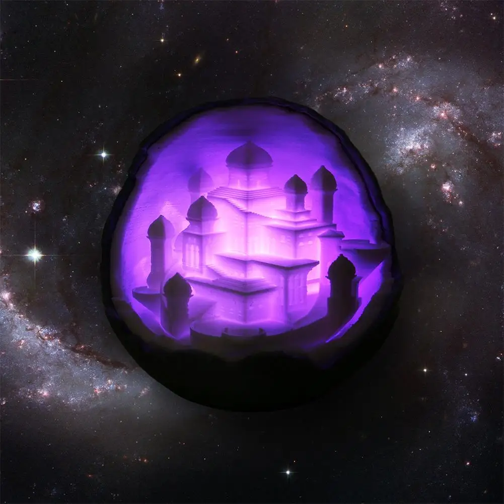 

3D Printing Night Light 16 Colors Dream Star Castle Edible Degradable PLA Remote Controlled LED Decorative Lamp Gifts