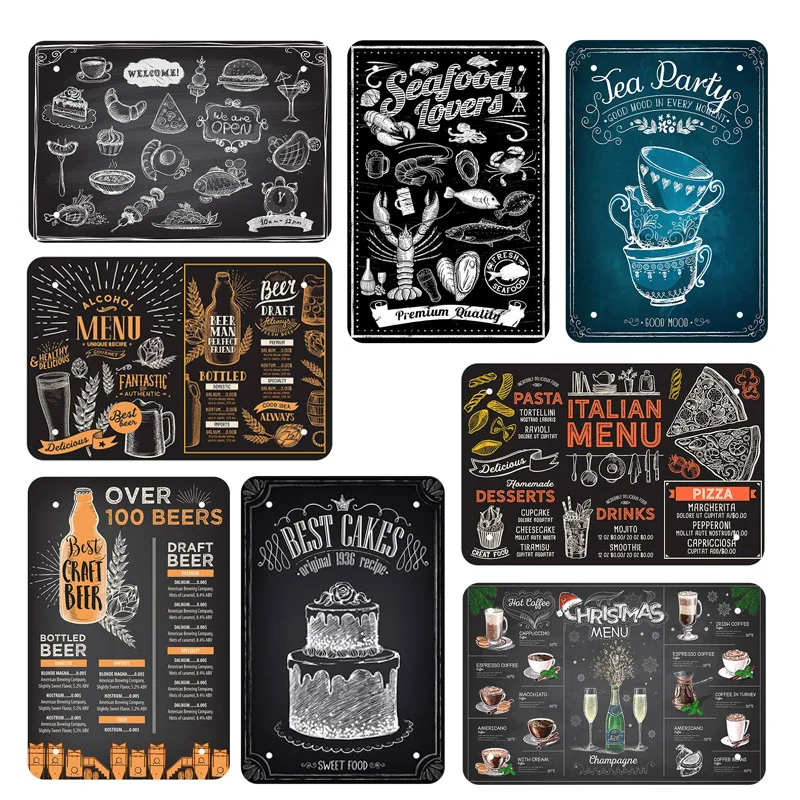 Plaques винтажная Металлическая вывеска доска для рисования плакат на стену