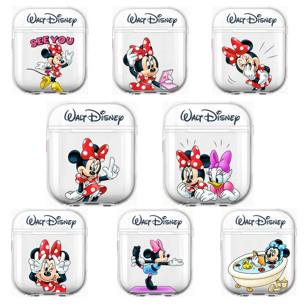

Мягкие силиконовые чехлы с милой Минни и Микки-Маус Disney для Airpods 1/2, защитный чехол для беспроводных наушников с Bluetooth для Air Po