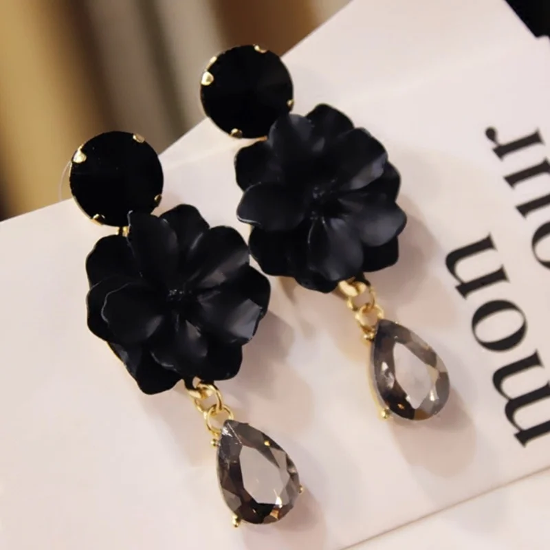 

New Temperament Flower Dangle Earrings Trendy Jewelry 2021