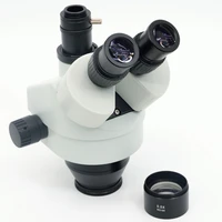 fyscope 3 5x 45x simul focal trinocular zoom stereo microscope head 5050 split microscope