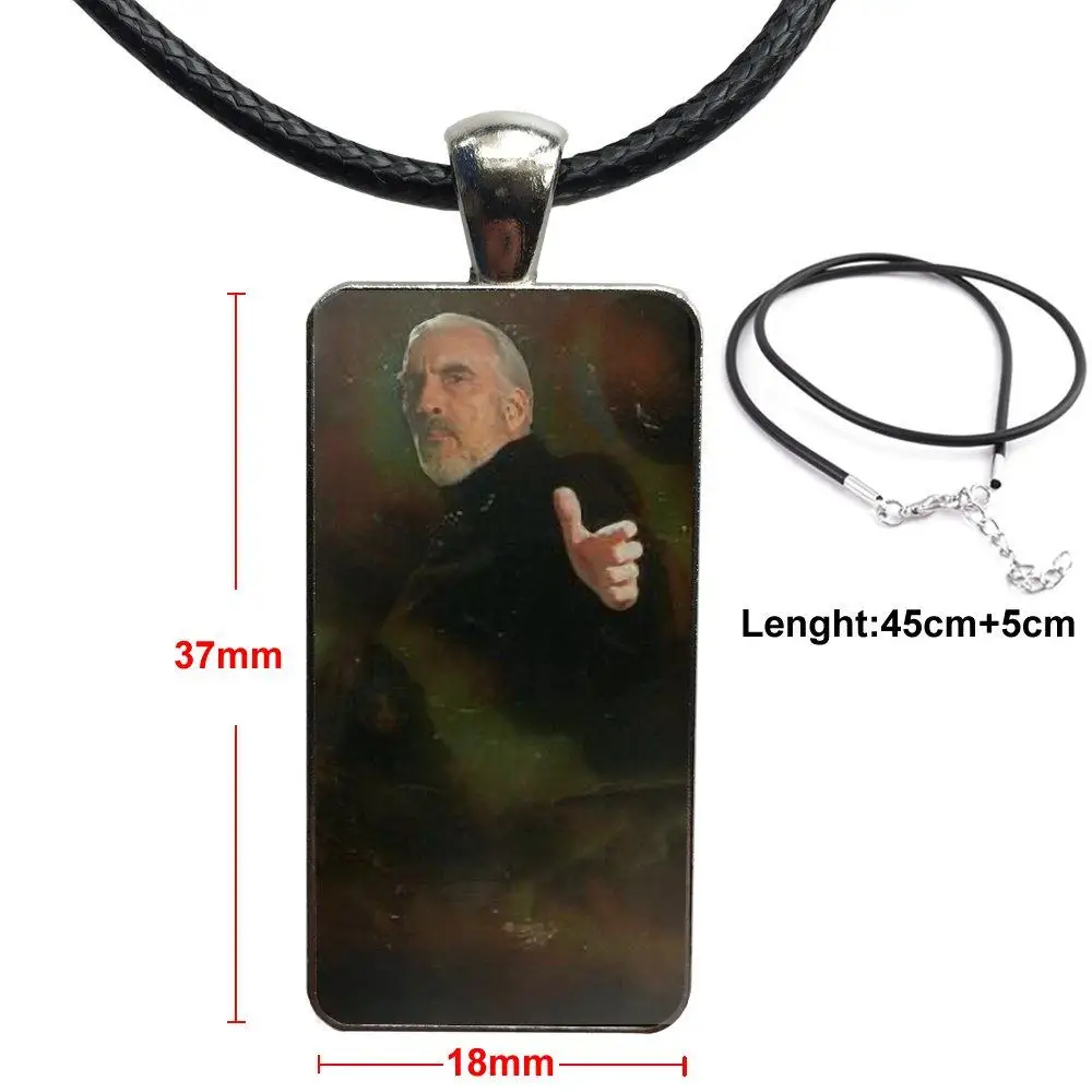 

Brand Steel Color Jewelry Fashion Statement Necklace Glass Necklaces Pendants For Women Choker Christopher Lee Count Dooku