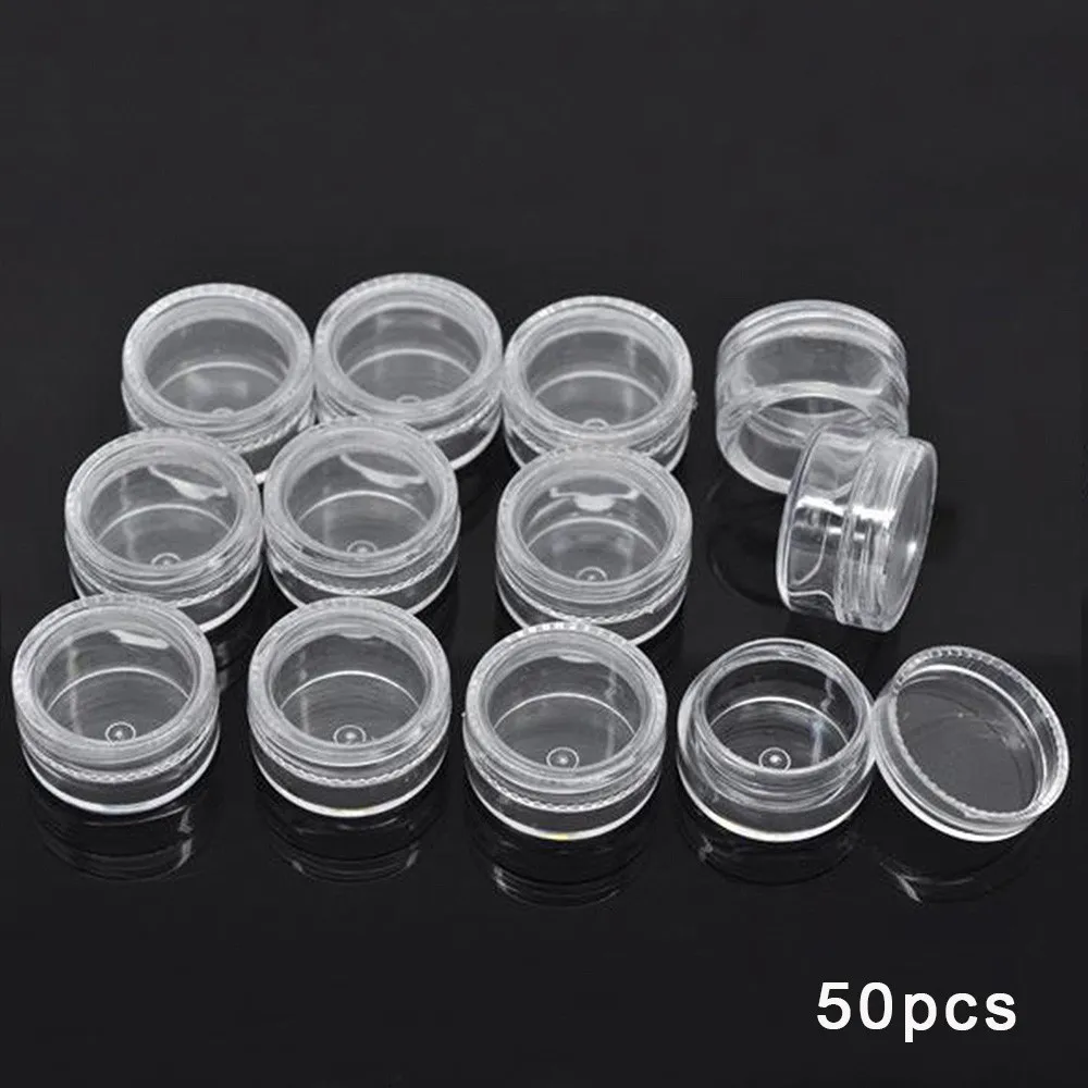 50 PCS 5 мл 5/10/50/100 шт Бутылка для многоразового использования прозрачный Пластик Образец Контейнер Мини Бутылка горшок Косметические Контейнеры инструменты пустые косметические контейнеры - Цвет: 50 PCS