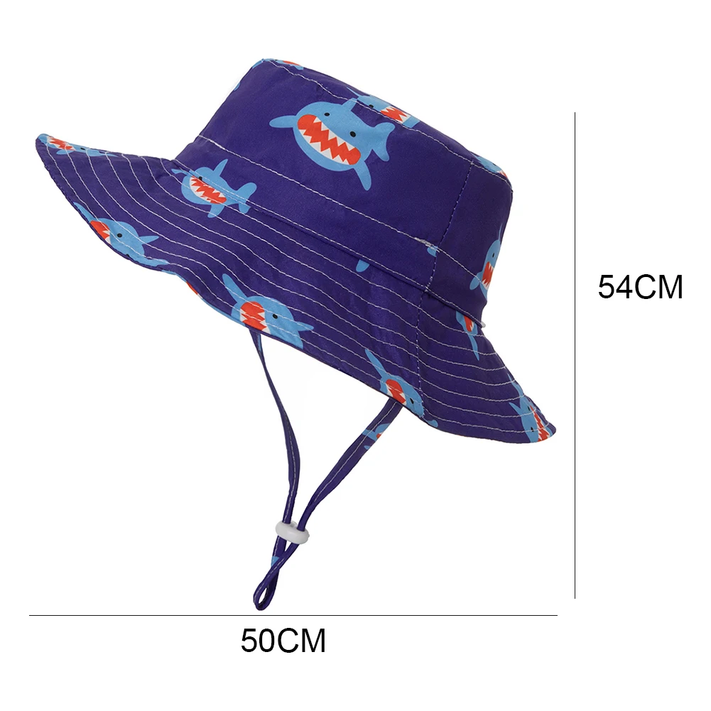 

Seaside Summer Sun Hat Children's Cartoon Cute Animal Print Adjustable Drawstring Fisherman Hat Seaside Summer Sun Hat