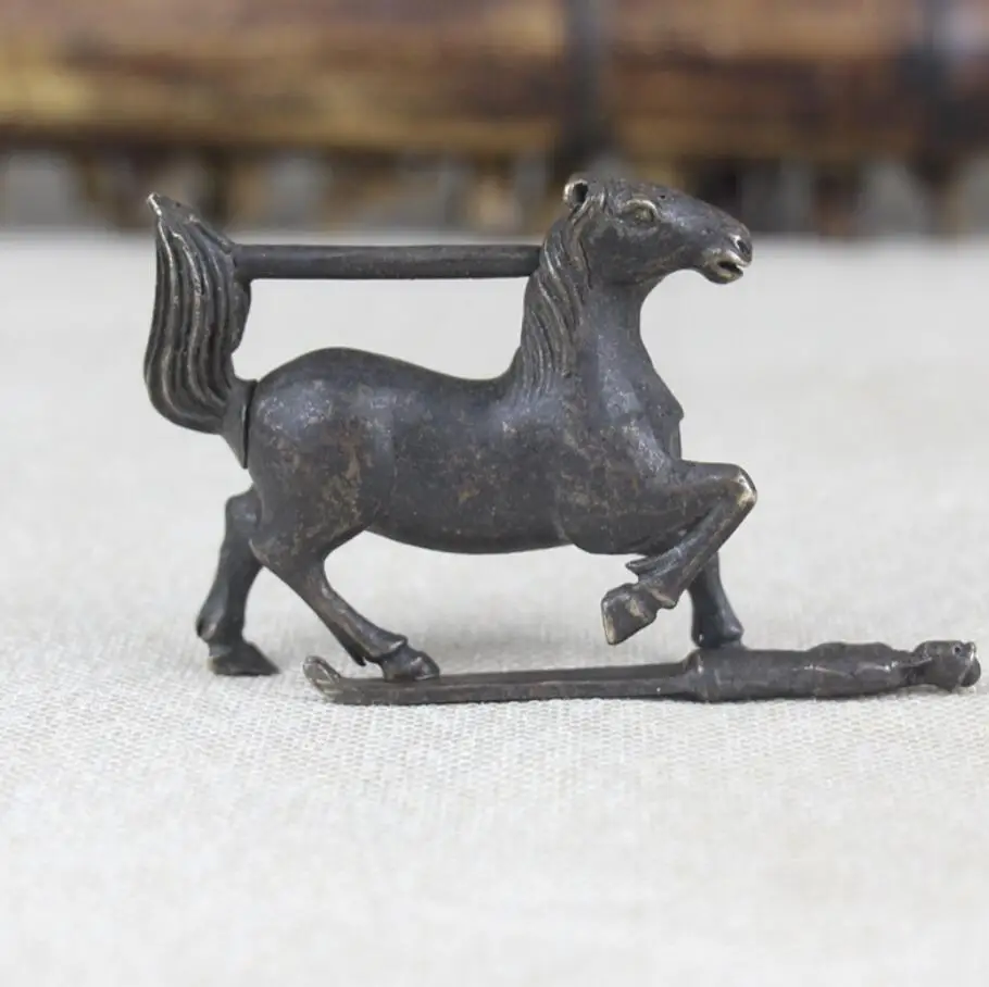 Медная статуя декоративный латунный замок пони | Дом и сад