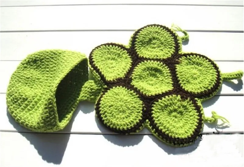 Одежда для новорожденных черепаха вязаная крючком шапочка головной убор