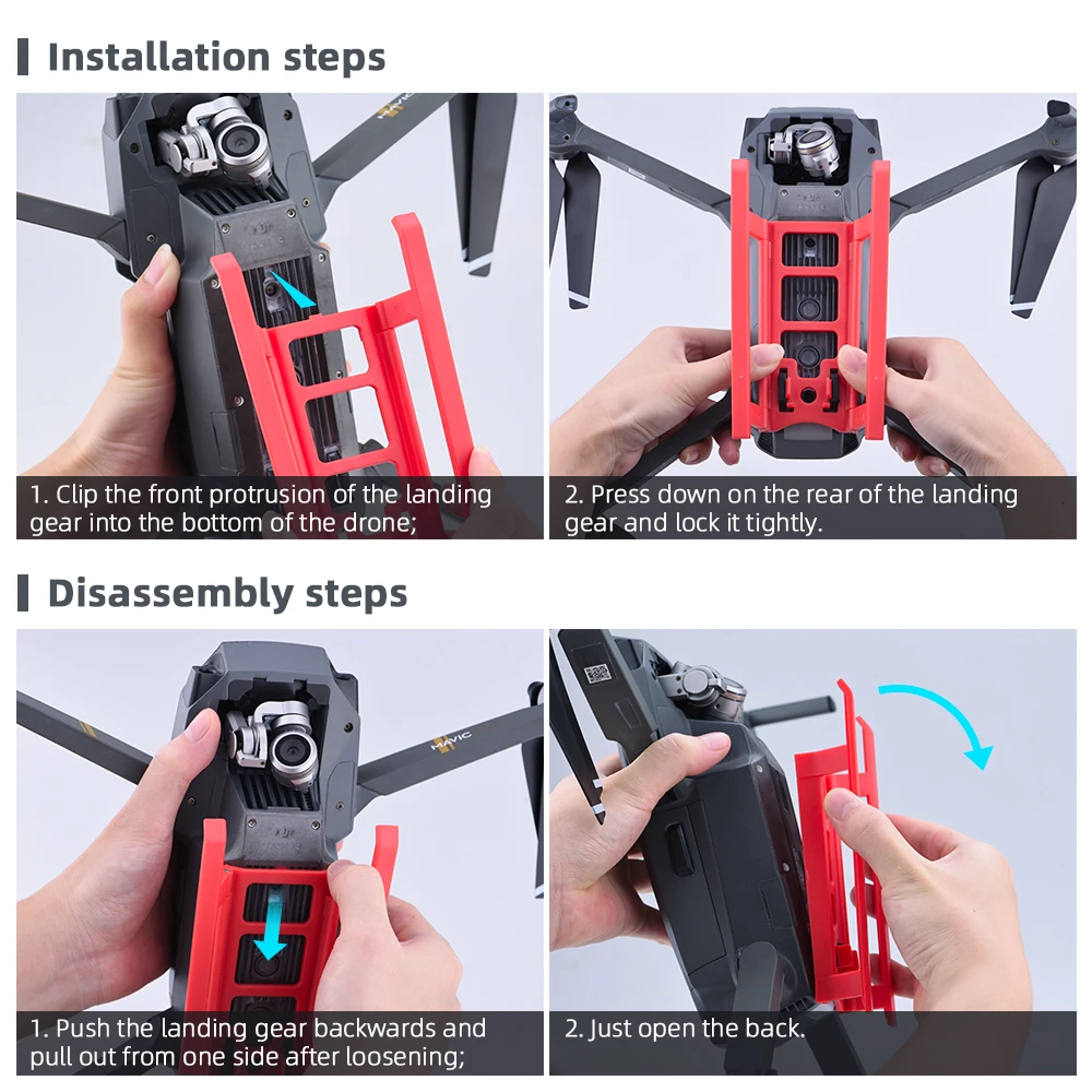 Складное шасси для DJI Mavic Pro бесразборное удлинитель высоты Защита ног аксессуары