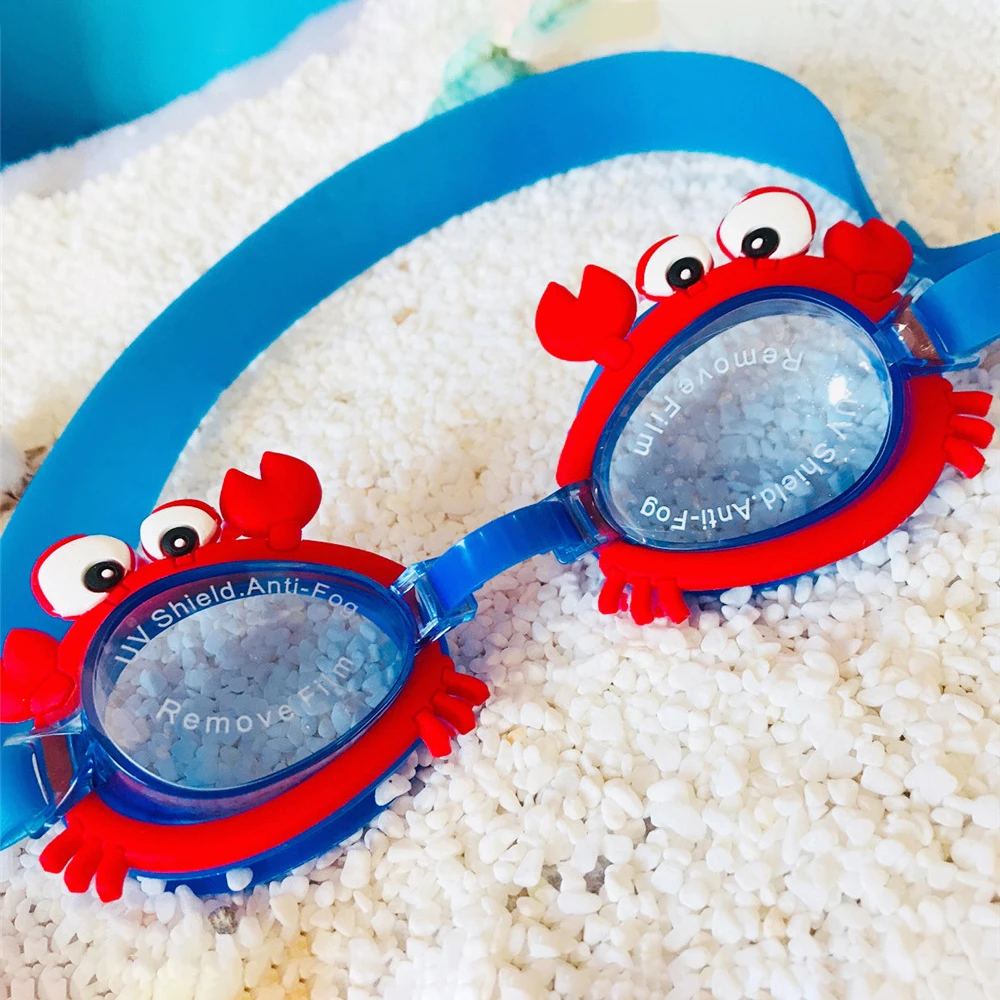 От 3 до 7 лет детские очки с мультяшными животными цветные водонепроницаемые анти