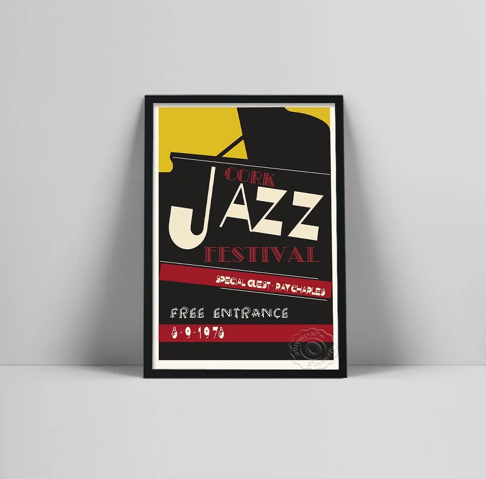 

Classic Ray Charles Musician Movie Actor Star Custom Jazz Poster Prints Painting Wall Art Canvas Picture Living Room Home Decor
