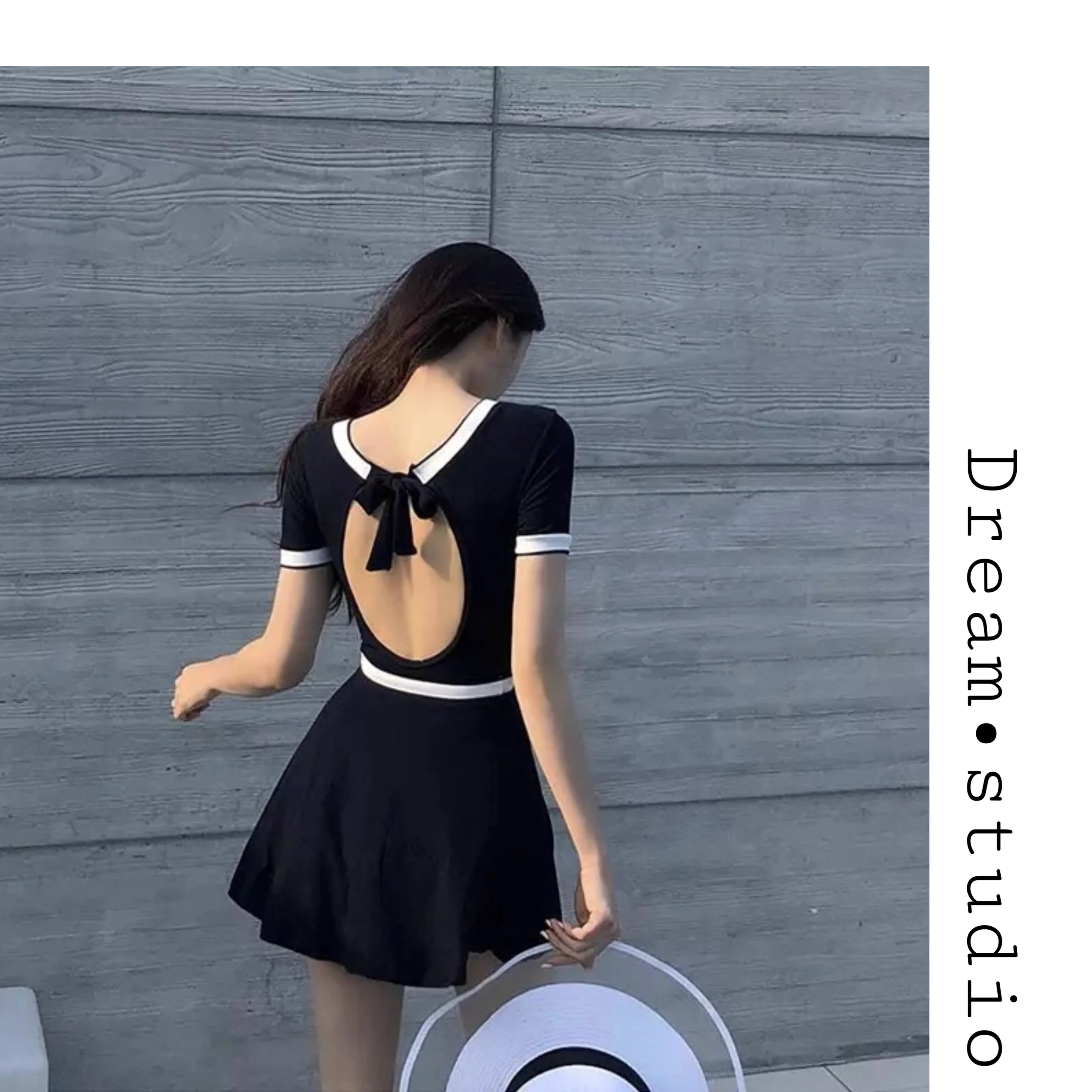 Swimwear Korea New Style INS Online Bathing Suit Women's Conservative Skirt One Cover Meat Slimming Set Bubble Holiday | Спорт и