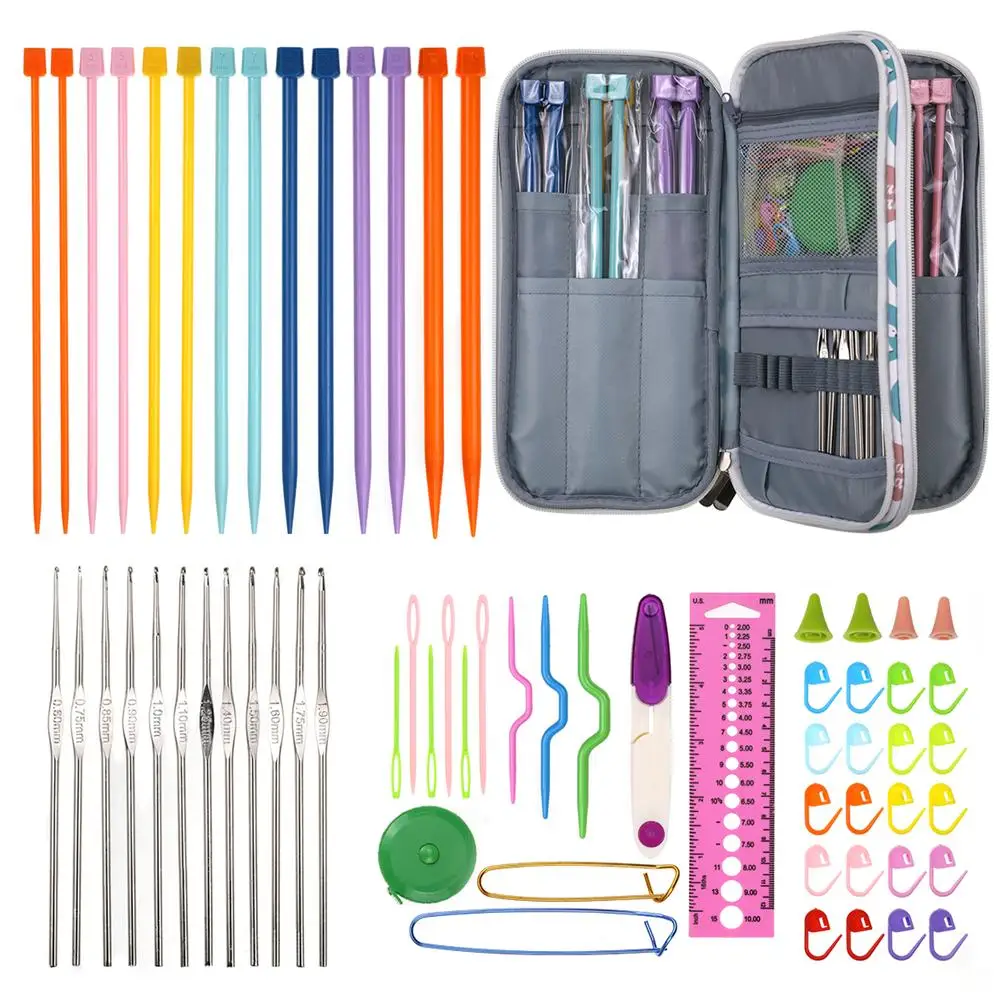 Набор крючков для вязания крючком сделай сам чехол хранения эргономичные ручки