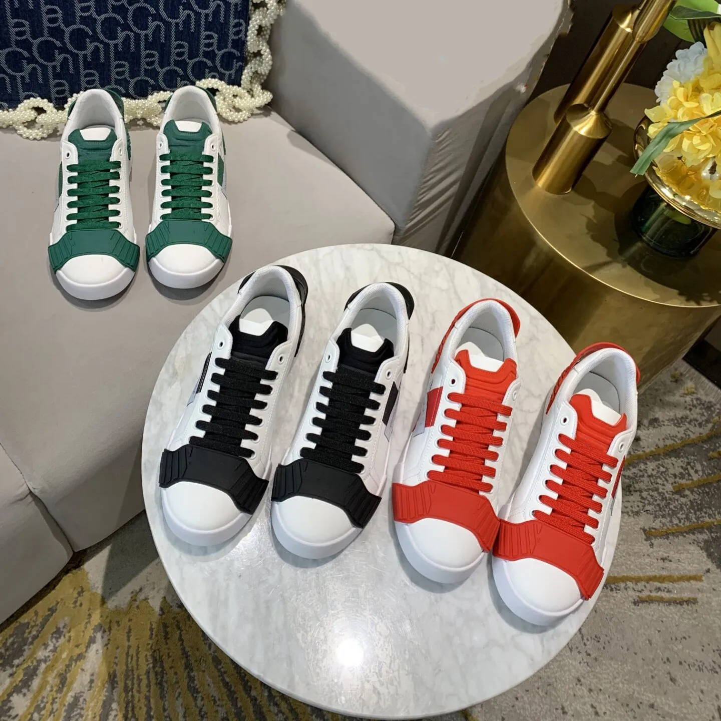 

Hot Color Matching Shell-toe Small White Woman Man Sneakers Explosive All-match Leather Flat Sports Casual Couple Shoes 2021