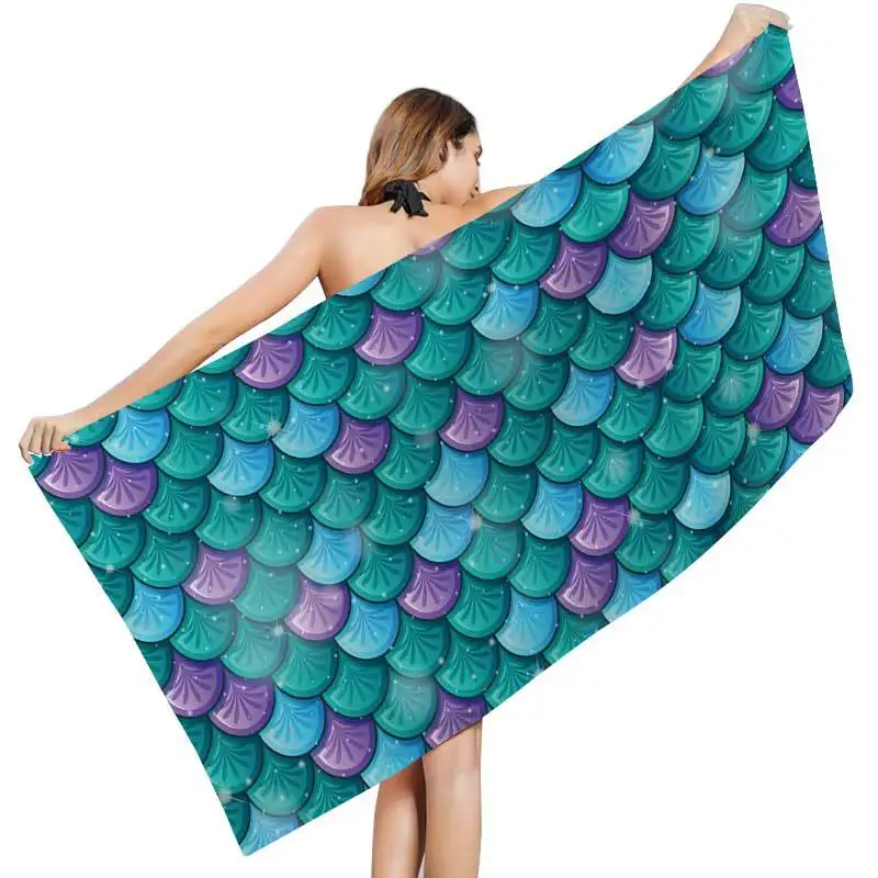 

Quick Dry Fashion Mermaid Bath Towel Microfiber Soft Beach Towel for Bathroom Spa Yoga Multipurpose Mat Droppshiping