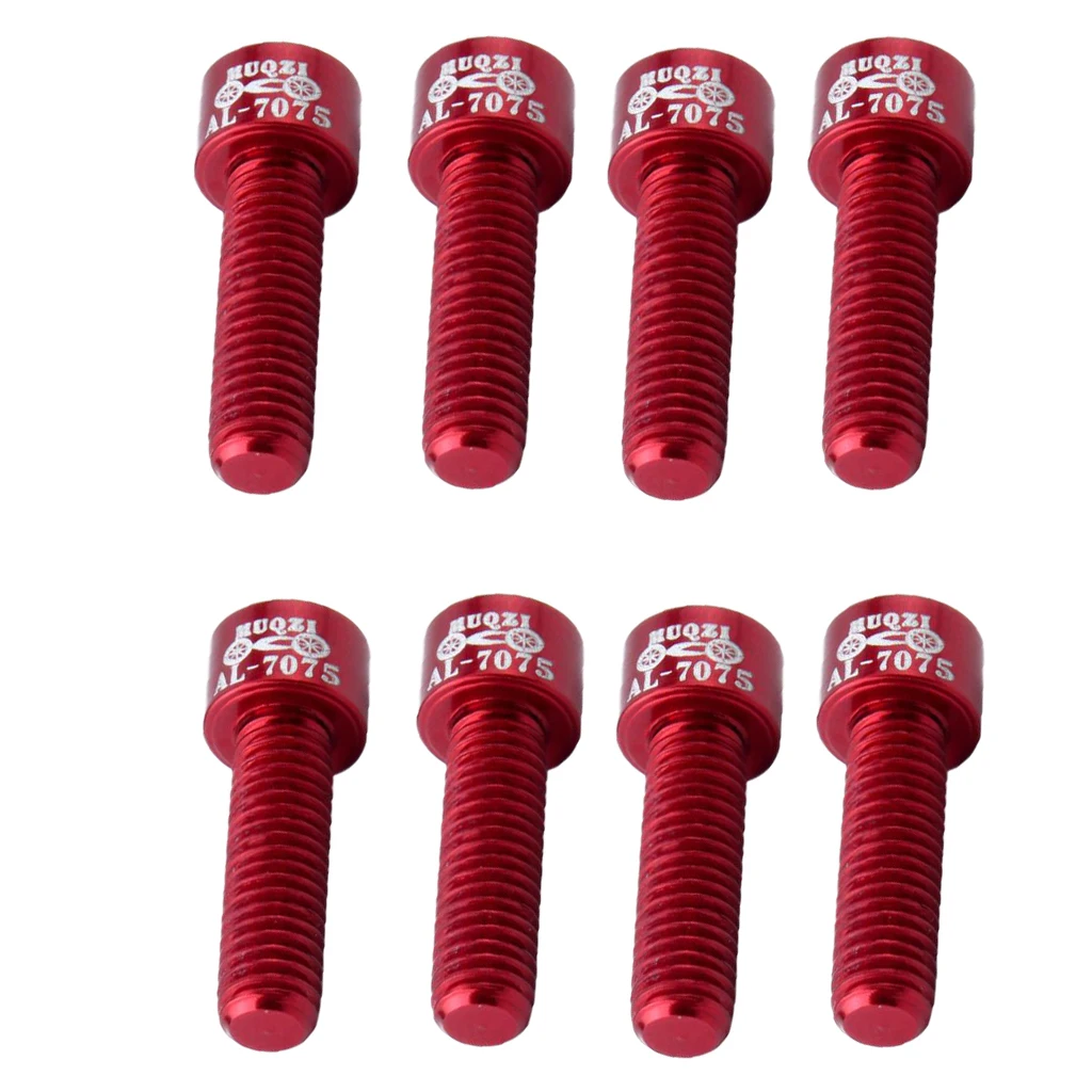 

Pack of 8pcs M5x17mm Bicycle Bike Stem Top Screw Aluminum Alloy Bolt for Bike Fixing