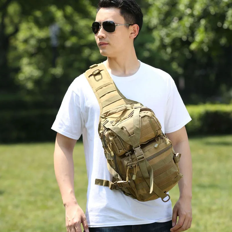 Большая Военная тактическая сумка на плечо армейский рюкзак Слинг Molle нагрудная