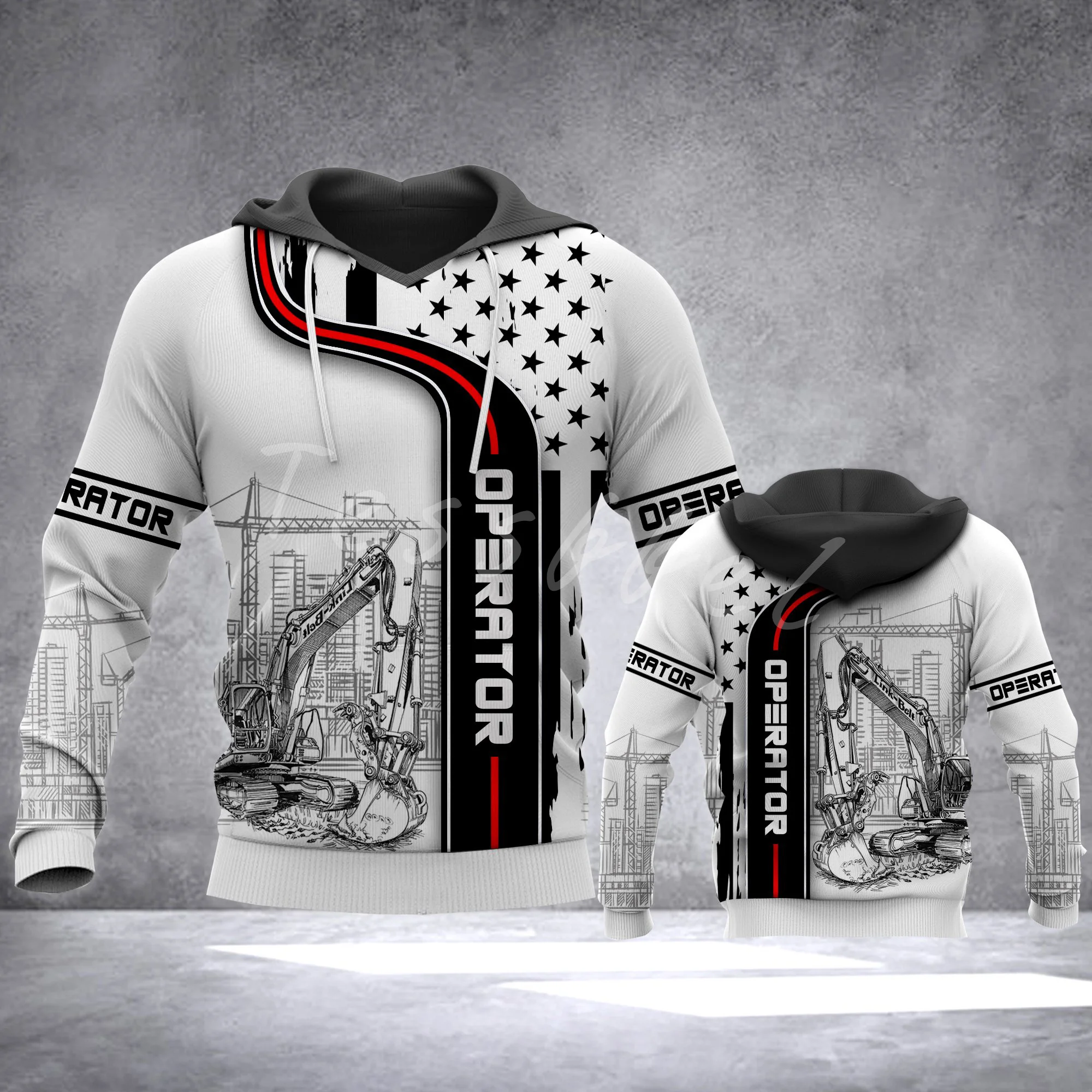 Tessffel экскаваторщика 3D с принтом модная мужская куртка для активного отдыха