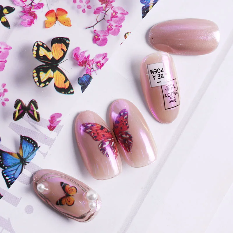 10 рулонов/коробка Звездные наклейки для ногтей переводные на Хэллоуин мерцающие