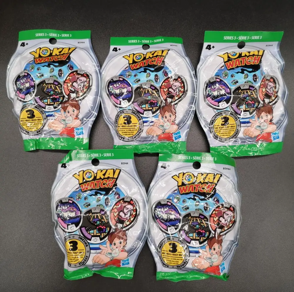 5 упаковок магнитные часы YoKai медали серии 1 2 3 4 запечатанные Новые|Игровые