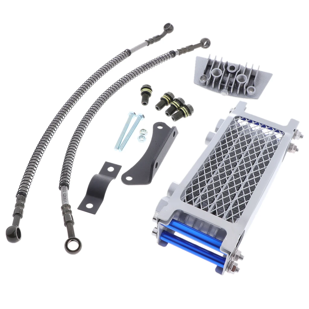 Масляный радиатор Dirt Pit Bike Racing Motorcycle Performance Refitting Silver Для 125cc 140cc | Автомобили и