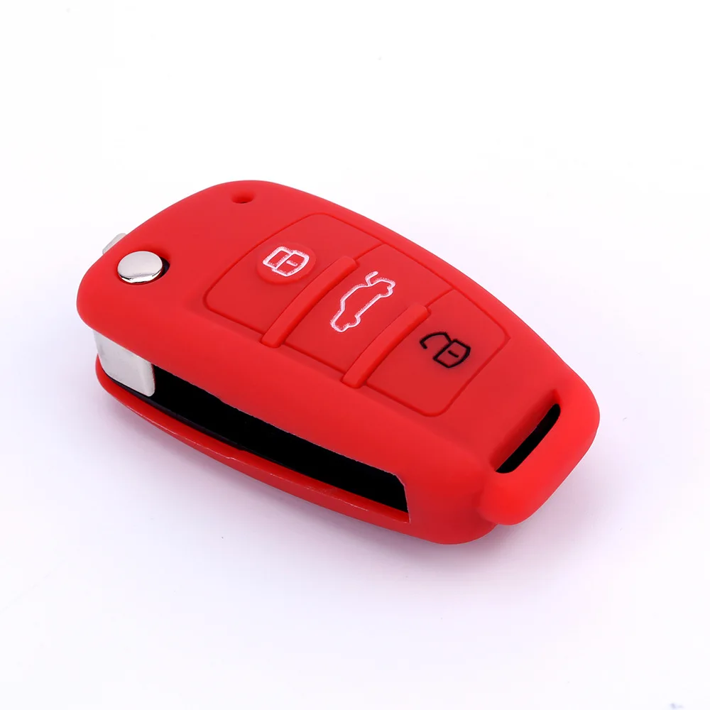 Применимый CHERY складной 3 ключа силиконовый чехол для ключей JAC пульт дистанционного управления мягкий Silcone ключ сумка Противоугонная Автомобильная крышка ключа