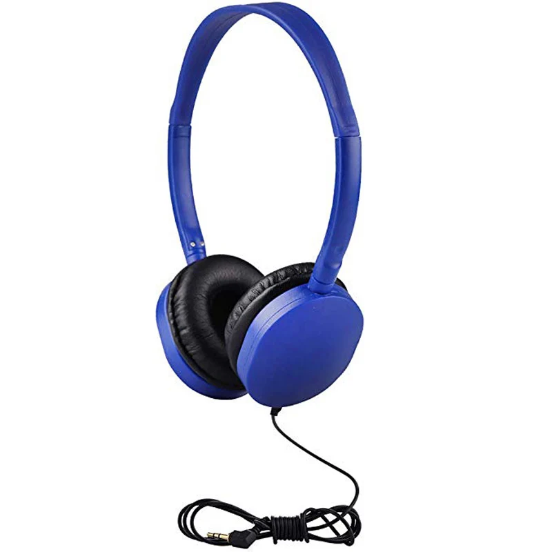 Dark blue 1 pack Детские наушники складные регулируемые проводные наушники гарнитура с 3,5 мм аудио разъем для детей Mp3 Смартфон - Цвет: Dark blue 1 pack