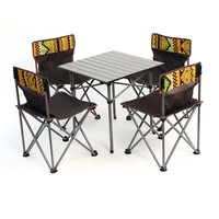 camping folding table set outdoor portable folding table and chair leisure barbecue picnic table and chairs outdoor furniture
