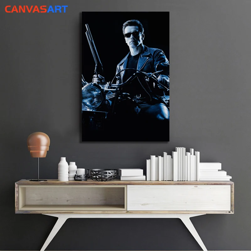 Canvas Art Pictures Terminator 2 Trial Day for Arnold Schwarzenegger Wall Living Room Painting Nordic Style | Дом и сад
