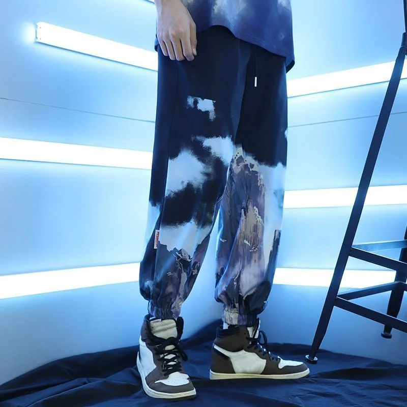 Брюки мужские спортивные в стиле хип хоп джоггеры повседневные брюки свободного