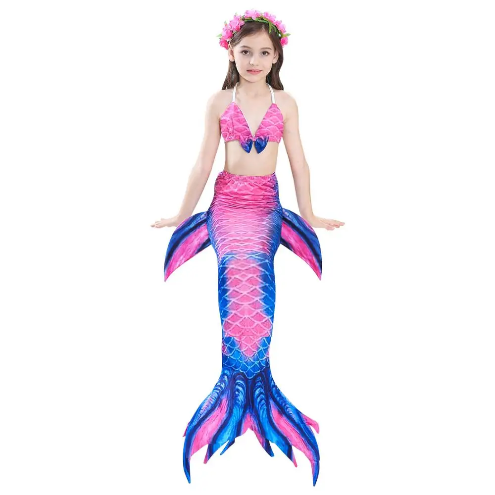 Пляжные купальники одеяло хвост русалки Детский Карнавальный костюм для девочек