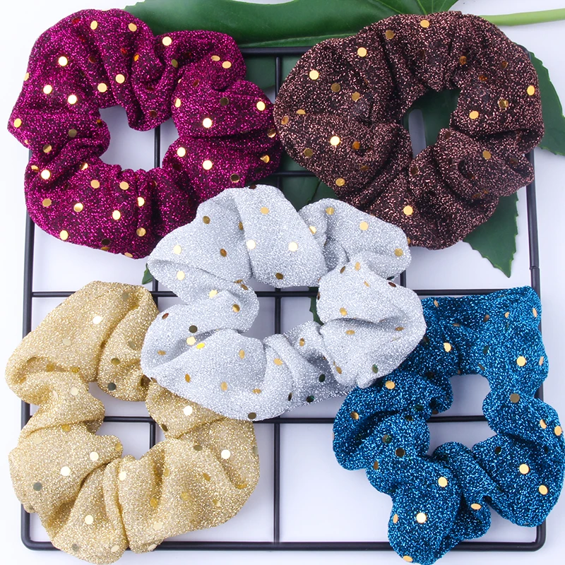 Рисунок 6 - Однотонная резинка для волос с блестками