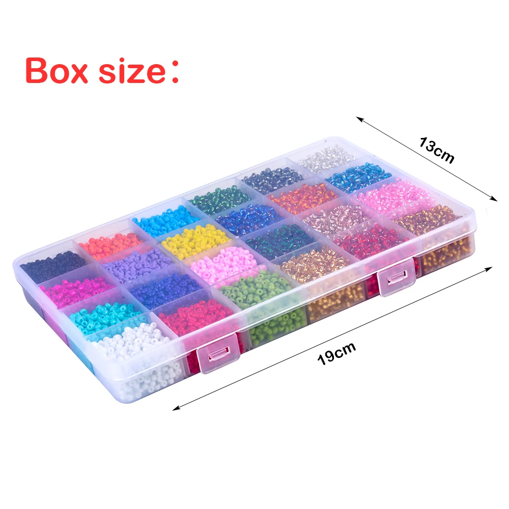 

17000 Pcs Glass Seed Beads 3MM Small Beads For Jewelry Making Bracelets Necklaces DIY Craf