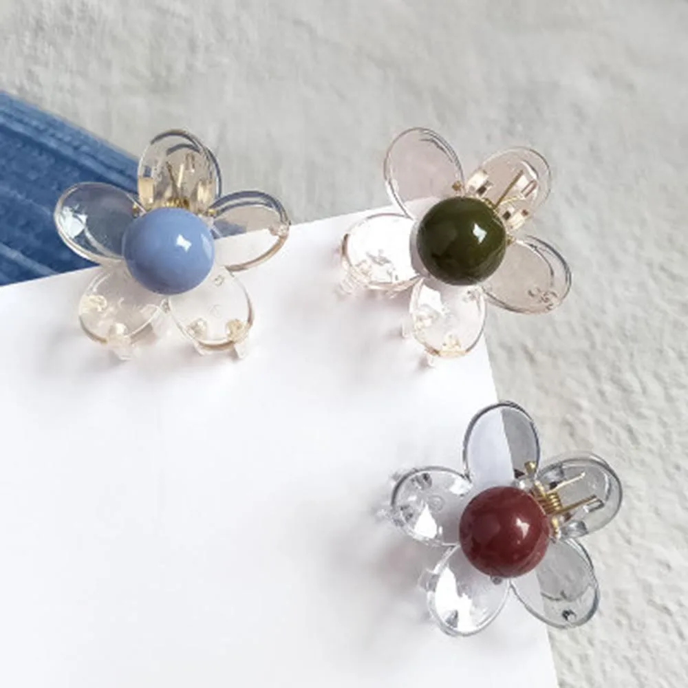 1 pc New Fashion Woman Girls Small Hair Claw Cute Candy Color flower Jaw Clip Children Hairpin Accessories Wholesale | Красота и