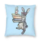 Чтение кролик Чехлы Диван Гостиная забавный кролик мультфильм квадратная Подушка Чехол 45x45