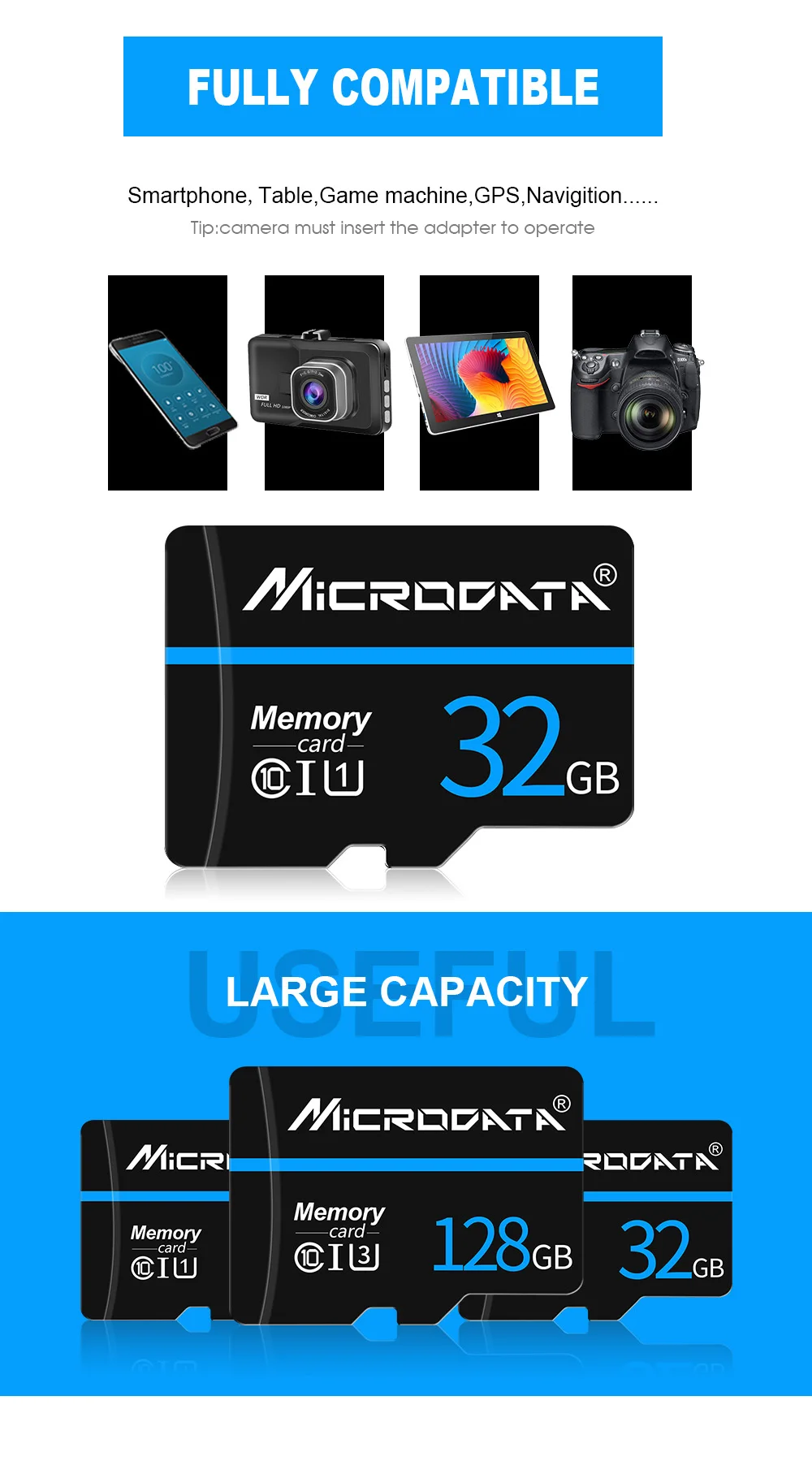 Карта micro sd, 4 ГБ, 8 ГБ, 16 ГБ, 32 ГБ, 64 ГБ, 128 ГБ, класс 10, карта памяти, флеш-накопитель, 32 ГБ, карта micro sd, 128 ГБ, карта памяти