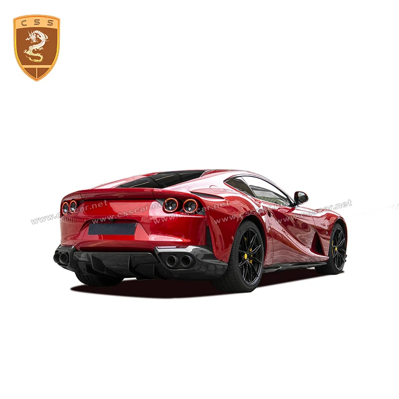 

Dry Carbon Fiber Rear lip For Ferrari 812 Rear Bumper Diffuser