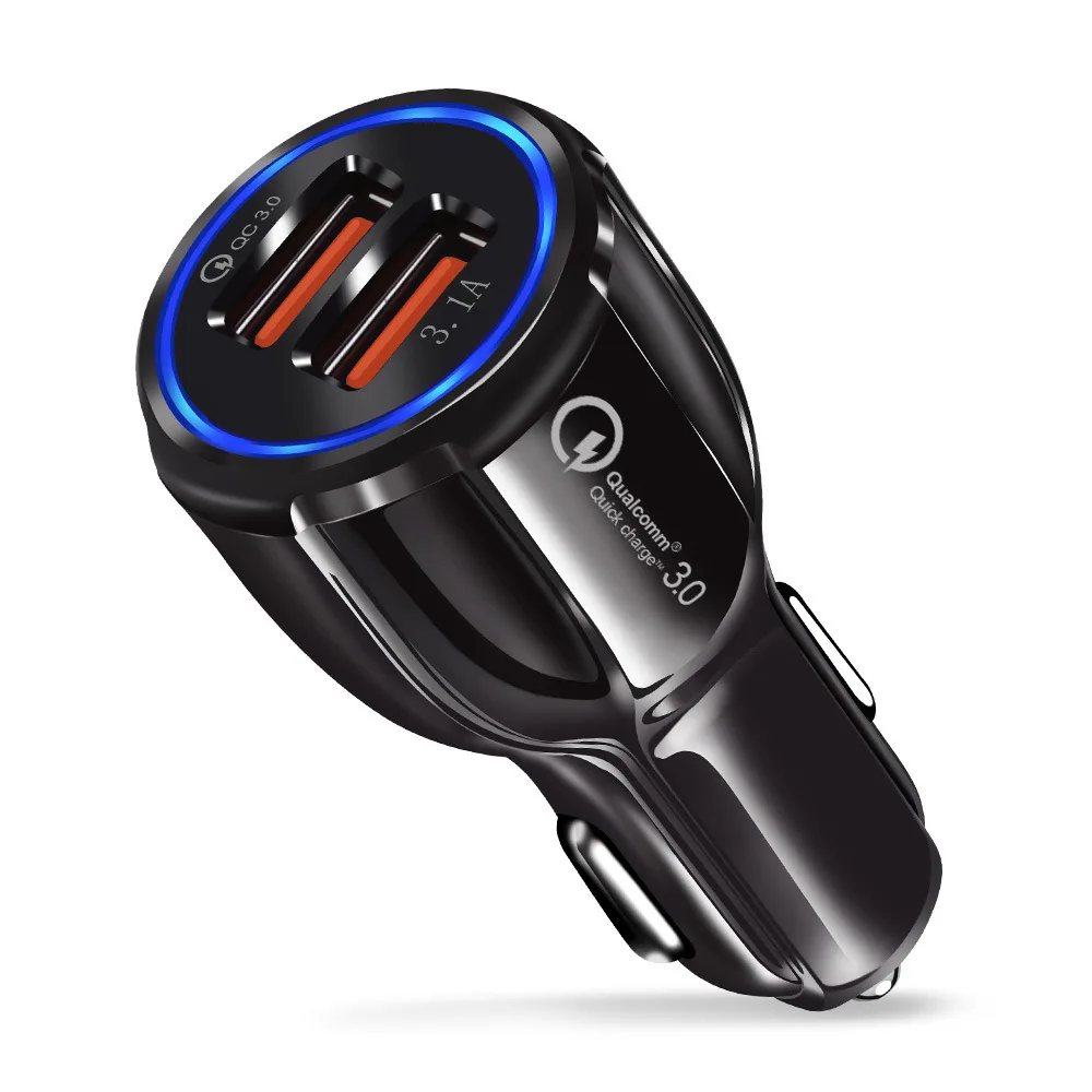 Hotest Car Charger Dual Port QC3.0 Fast Charge 39W USB 6A For Mobile Tablets Dropshipping | Мобильные телефоны и