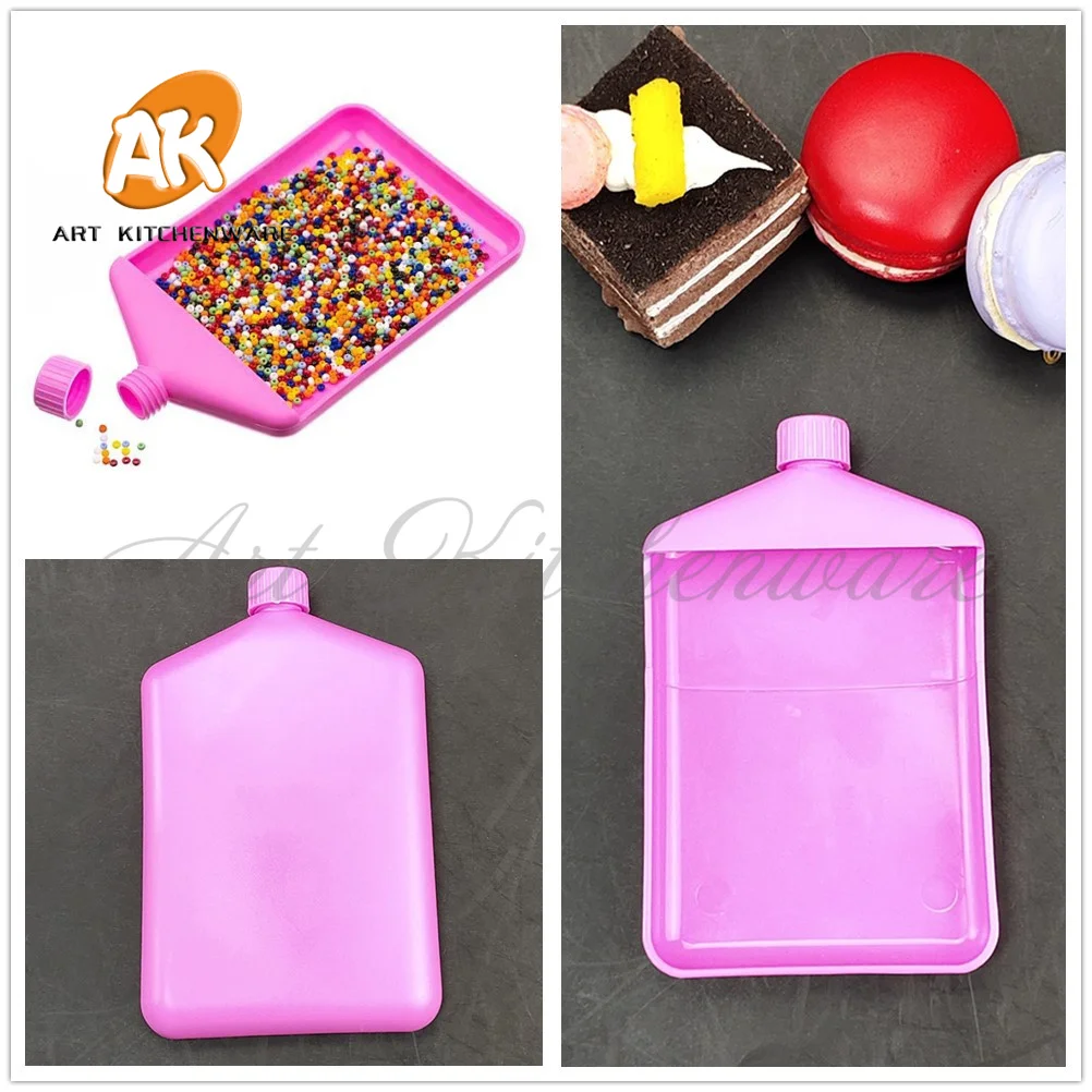

Plastic Bead Funnel Tray Jewelry Tools Pink Gem Sorting Trays Craft Tidy Tray Cake Decorating Tool