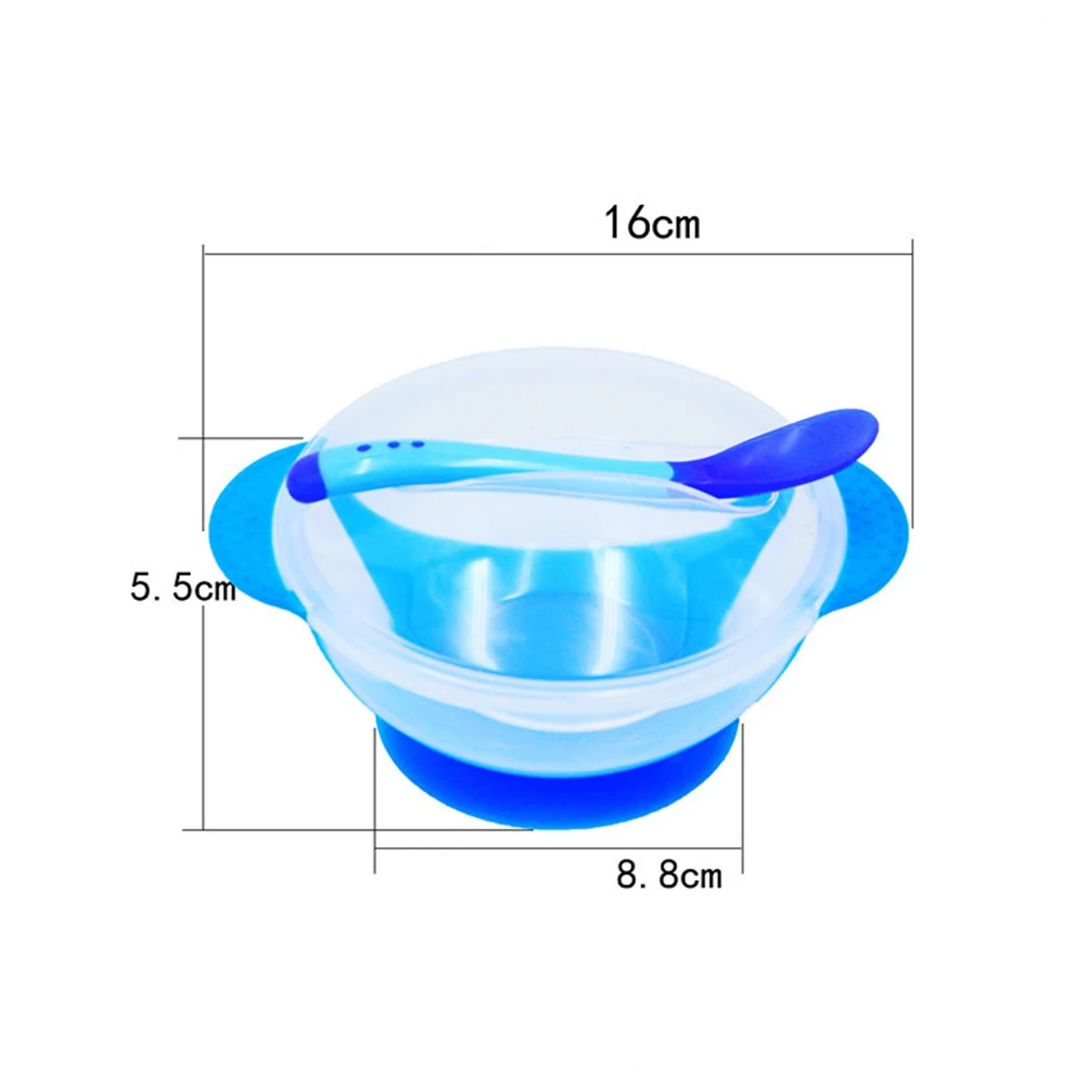 3 шт./компл. чаша ложка и вилка для новорожденных младенцев всасывающая