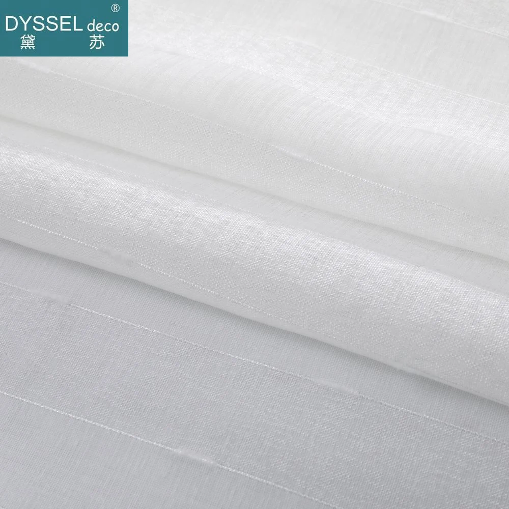 Современные льняные полосатые снежные тюлевые люверсы Dyssel Deco в европейском