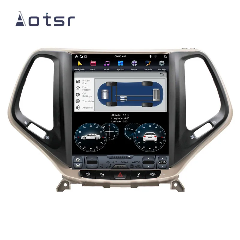 10," Tesla type Android 8,1 4+ 64 ГБ для JEEP Cherokee автомобильный dvd-плеер навигация gps Радио стерео блок
