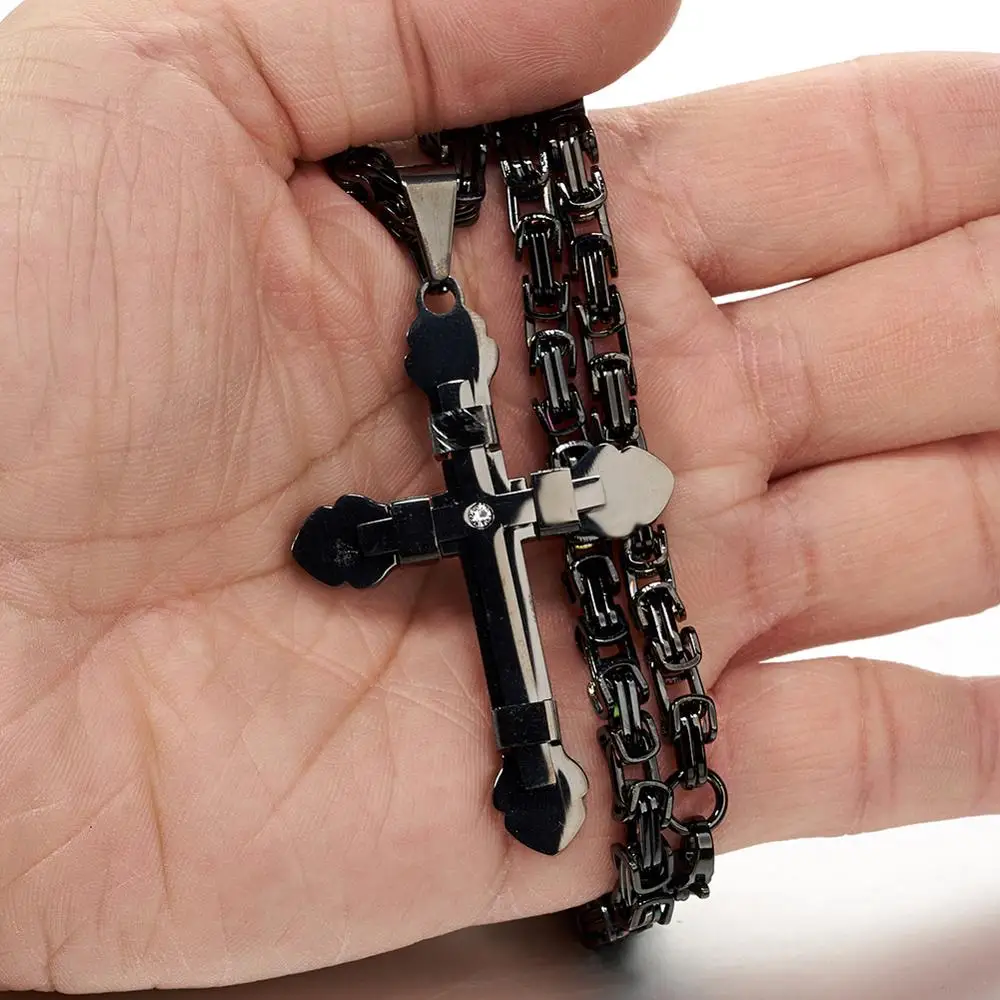 5 мм высококачественная нержавеющая сталь новый чистый черный мужской подарок