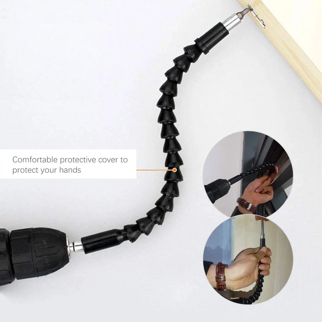 

1шт 295MM Пластиковый Металл Мягкий Универсальный Гибкий Вал Электрическая Отвертка Партия Головки Шестигранный Удлинитель Хвостовика Держа...