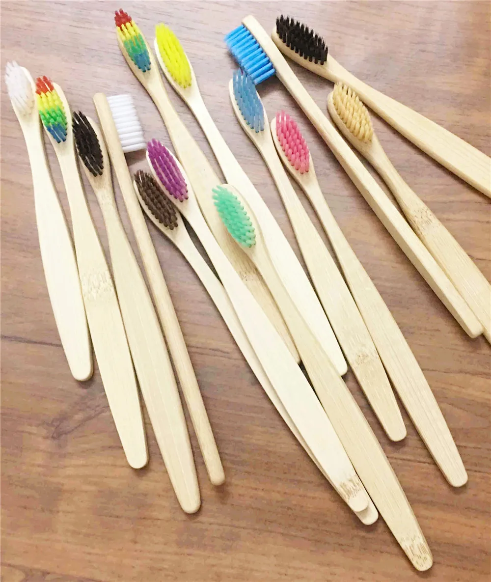 10 шт. органические бамбуковые деревянные ручки без BPA экологически чистые щетки