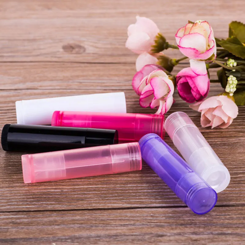 10pcs x 5ml Sample Plastic Empty Lipstick Lip Balm Container Bottles Tubes | Refillable