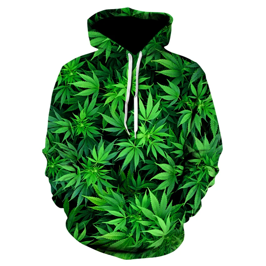 

2021 New Green Leaves 3d Printed Man Hoodie Harajuku Weeds Hoodies Casual Fashion Sweatshirt Rose Flower Pullover Casual Jacket