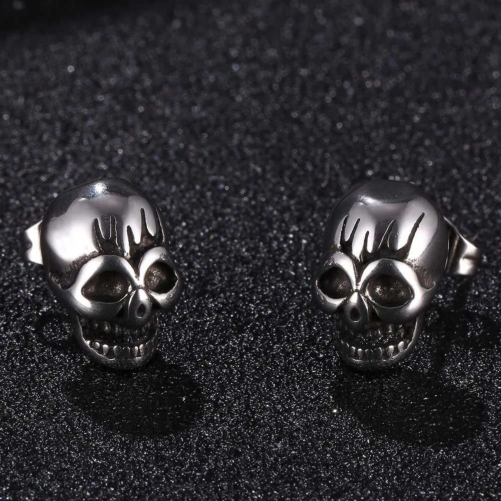 Модные ювелирные изделия из нержавеющей стали маленькие серьги для женщин панк