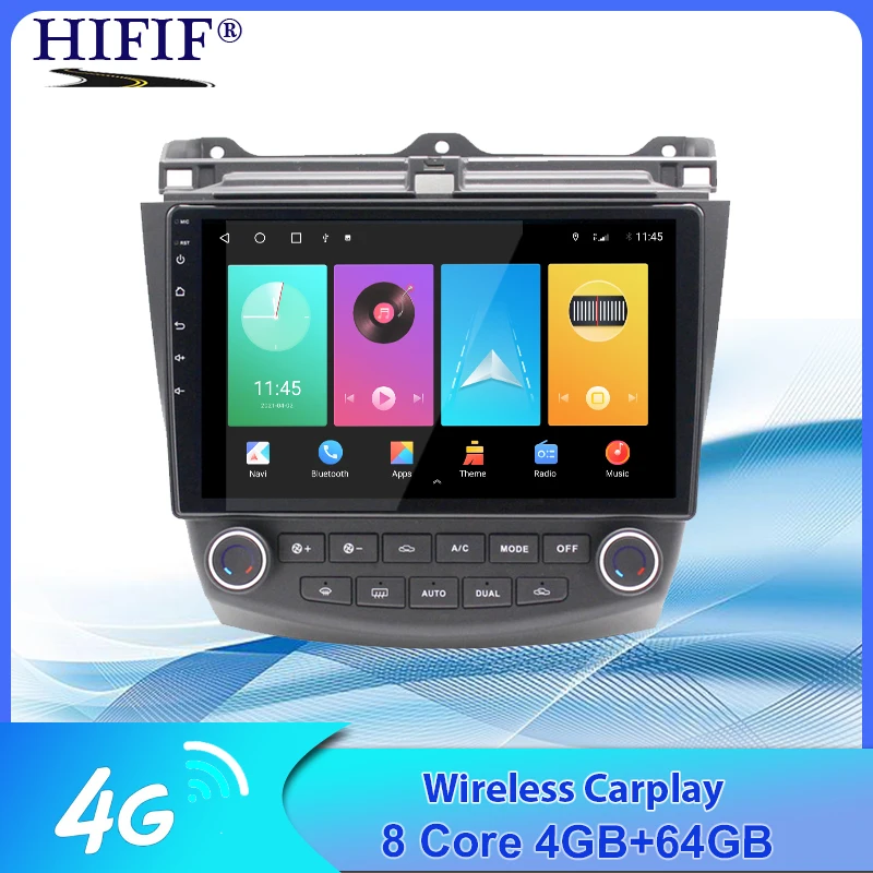 Автомагнитола 2 din + 32 ГБ Android 10 4G мультимедийный плеер для Honda Accord 7 2003 2007 GPS