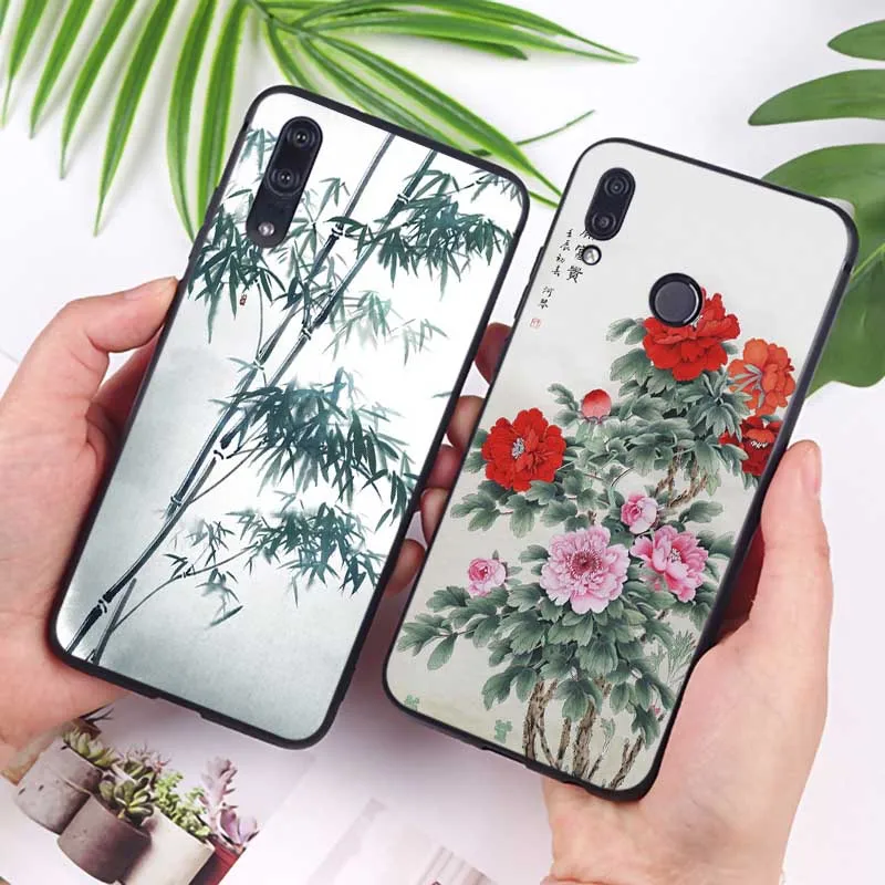 Китайский Стиль чехол для телефона Xiaomi Redmi note 7 7a k20 pro 5 6 4x Мягкий силиконовый |